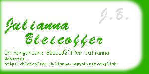 julianna bleicoffer business card